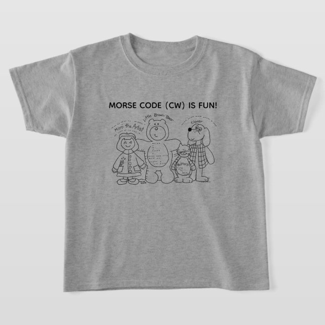 Camiseta Código Morse é Divertido para Jovens Apre (Postura )
