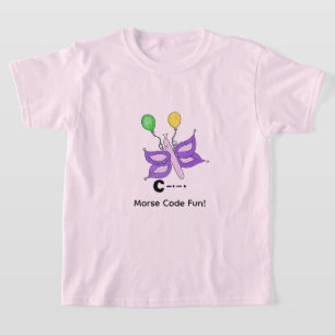 Camiseta Código Morse em Desenho Animado para Crianças!  Le