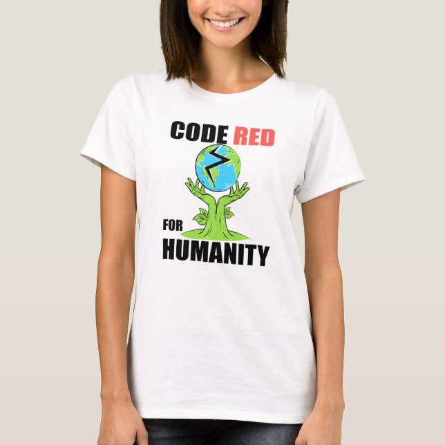 Camiseta Código Muito Vermelho Para A Humanidade (Frente)