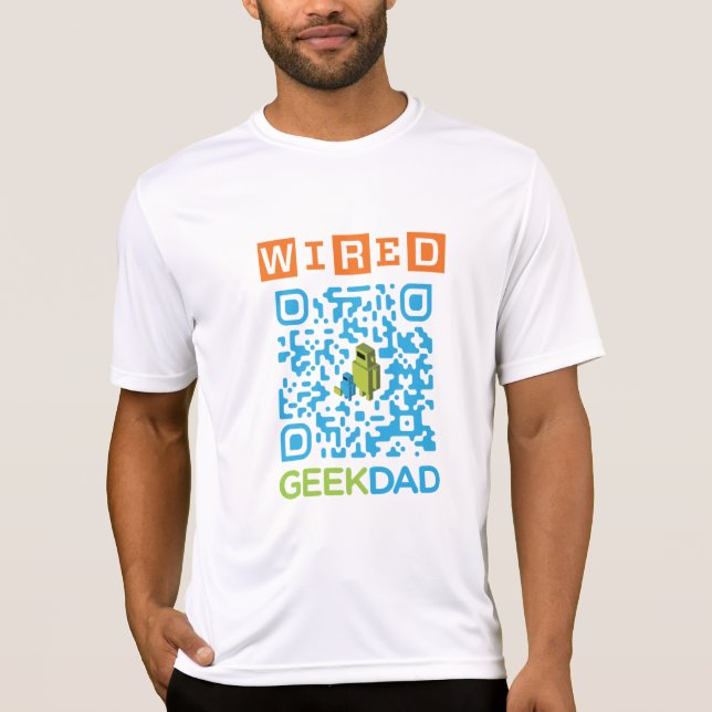 Camiseta Código prendido do pai QR do geek (Frente)