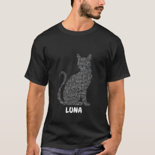 Camiseta Código Puro: Um Gato em Binário