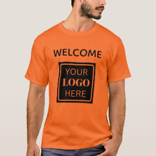 Camiseta Código QR Boas-vindas Logotipo comercial T-Shirt