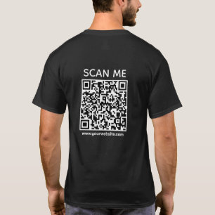 Camiseta Código QR de Negócios Personalizado Escaneie-me