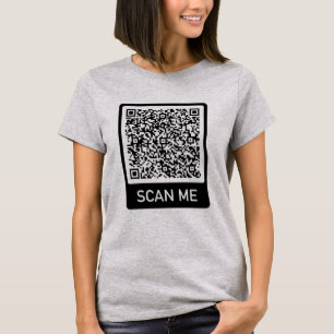 Camiseta Código QR Digitalize-me Personalizado Seu Presente