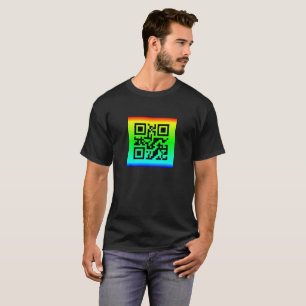 Camiseta Código QR® dizendo: SORRISO