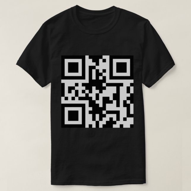 Camiseta código qr do rickroll (Frente do Design)