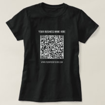 Código QR e informações profissionais T-Shirt
