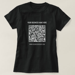 Camiseta Código QR e informações profissionais T-Shirt