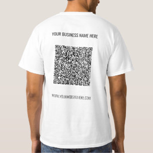 Camiseta Código QR e T-Shirt de Promoção de Empresa de Text