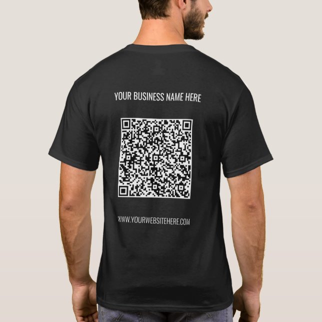 Camiseta Código QR e T-Shirt Personalizada Profissional de  (Verso)