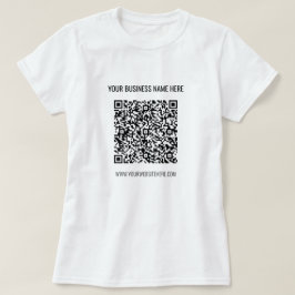 Camiseta Código QR e texto personalizado Oferta de T-Shirt 