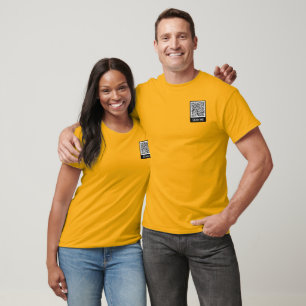 Camiseta Código QR Informações Personalizadas Pres