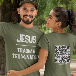 Camiseta Código QR Jesus - Escrituras Terminadoras de Traum