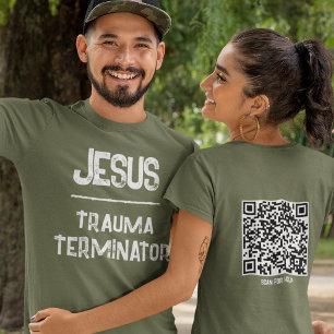 Camiseta Código QR Jesus - Escrituras Terminadoras de Traum