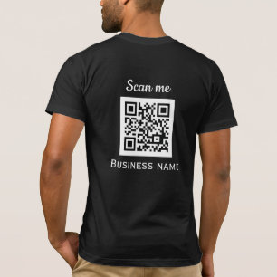 Camiseta Código QR Logotipo comercial Professional Black Mo