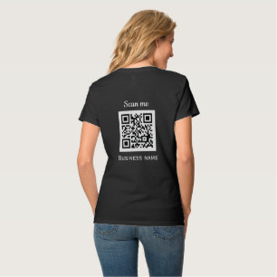 Camiseta Código QR Logotipo comercial Professional Black Mo