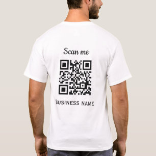 Camiseta Código QR Logotipo comercial Professional Black Mo