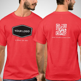 Camiseta Código QR - Logotipo de empresa personalizado e Pr
