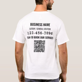 Camiseta Código QR personalizado Evento comercial de mídia