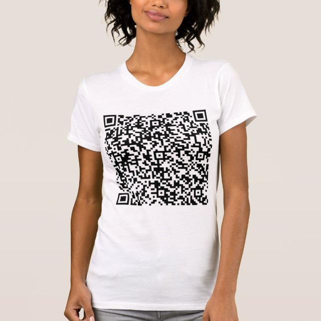 Camiseta Código QR personalizado - Informações de verificaç (Frente)