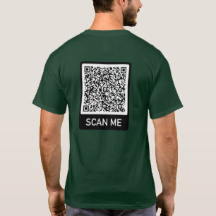 Camiseta Código QR personalizado Informações de verificação