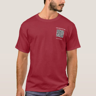 Camiseta Código QR personalizado Nome do site Promocional T