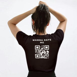 Camiseta Código QR personalizado que quer namorar comigo