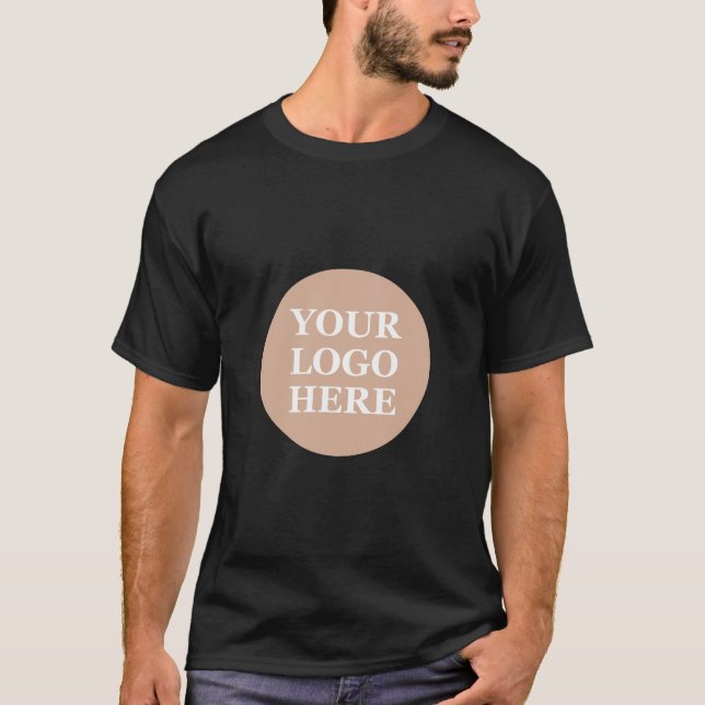 Camiseta Código QR preto elegante e elegante (Frente)