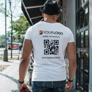 Camiseta Código QR Scan Personalizado e Logotipo Empresaria