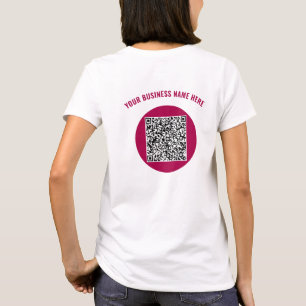 Camiseta Código QR Texto Personalizado Texto Comercial Cami