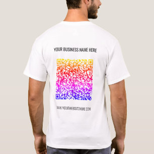 Camiseta Código QR Texto personalizado Texto comercial T-Sh