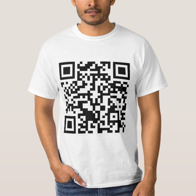 Camiseta Código Rickrolled do rolo QR do rick (Frente)