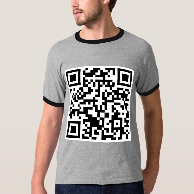 Camiseta Código Rickrolled do rolo QR do rick (Frente)