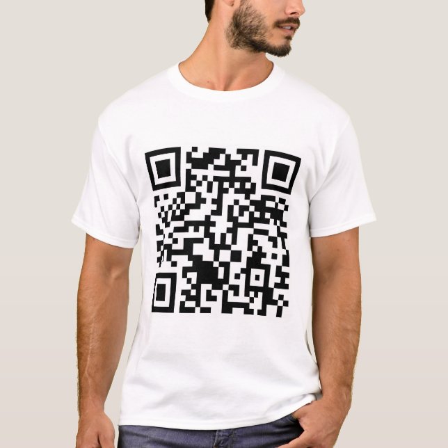 Camiseta Código Rickrolled do rolo QR do rick (Frente)