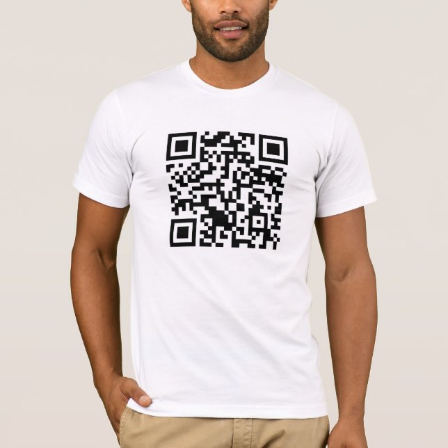 Camiseta Código Rickrolled do rolo QR do rick (Frente)