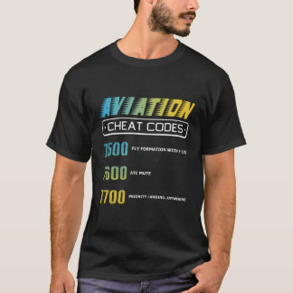 Camiseta Códigos de Cheat Aviation Pilo