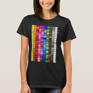 Camiseta Códigos hexadecimais do gráfico de cores