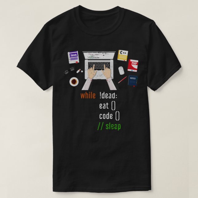 Camiseta Coding Funny Programmer (Frente do Design)