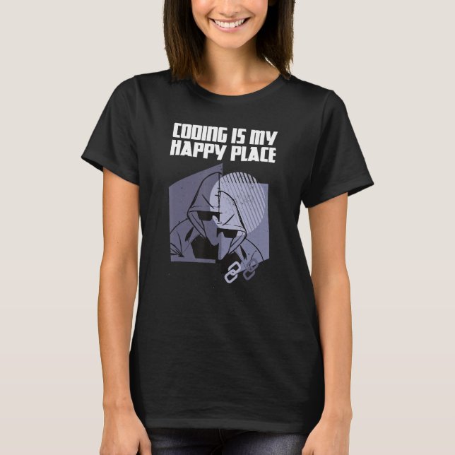 Camiseta Coding is my happy place (Frente)