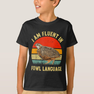 Camiseta Codorna Coturnix Vintage Sou Fluente Em Língua Avi