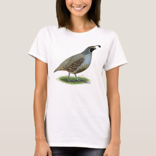 Camiseta Codorniz do vale de Califórnia