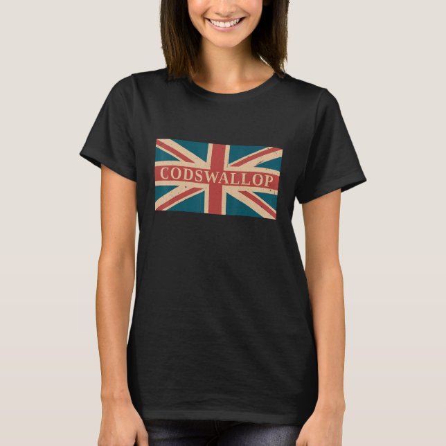 Camiseta Codswallop  British Slang England Anglophile (Frente)