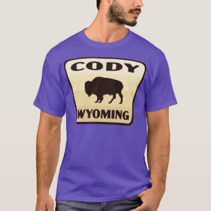 Camiseta Cody Wyoming Retro Buffalo Crachá Tan