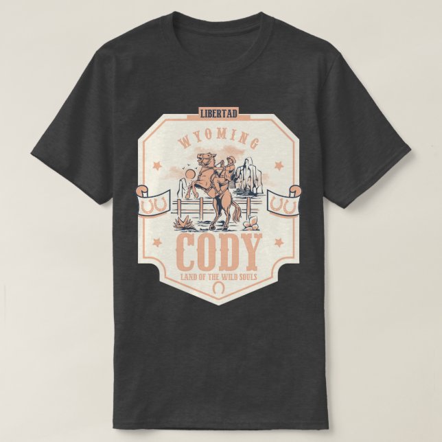Camiseta Cody Wyoming Wiloming West town TShirt (Frente do Design)