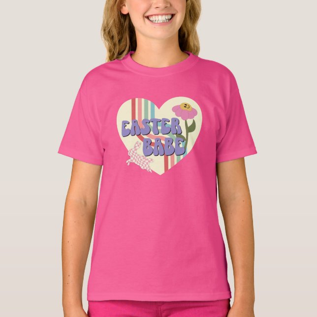Camiseta Coelhinha da Páscoa Feliz Páscoa  (Frente)