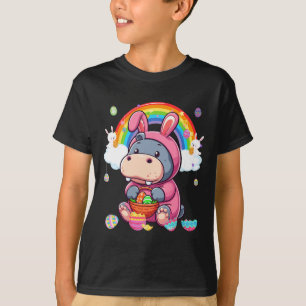 Camiseta Coelhinha Hippo Páscoa Caça Ovos Cesto Ra Colorida