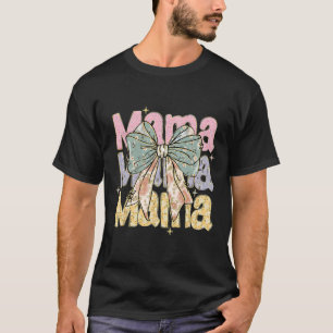 Camiseta Coelhinha Mamãe de Páscoa Laço Sedutor Mamãe Coelh