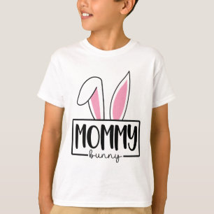 Camiseta Coelhinha Mamãe Engraçada Feliz Páscoa Família Com