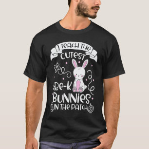 Camiseta Coelhinhas Mulheres Professora Pré K Dia de Páscoa