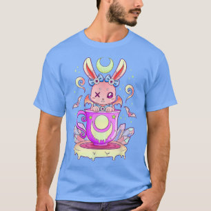 Camiseta Coelhinho Assustador Em Teacup Kawaii Pastel Anime